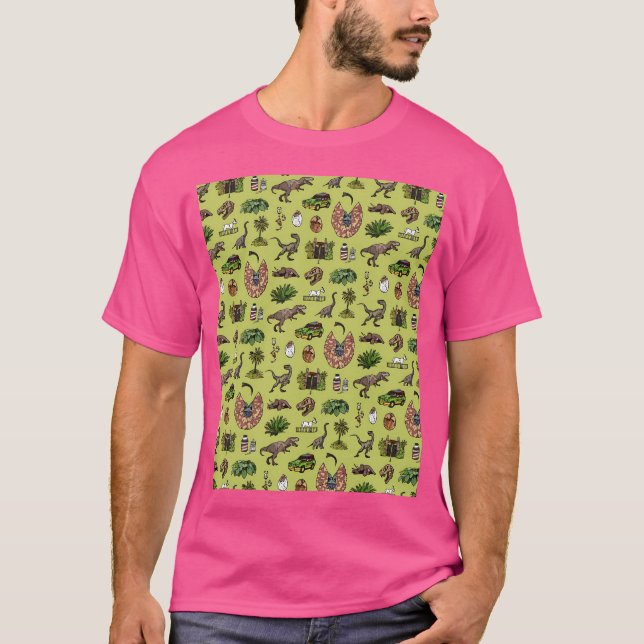 Camiseta Luz do padrão jurássico (Frente)