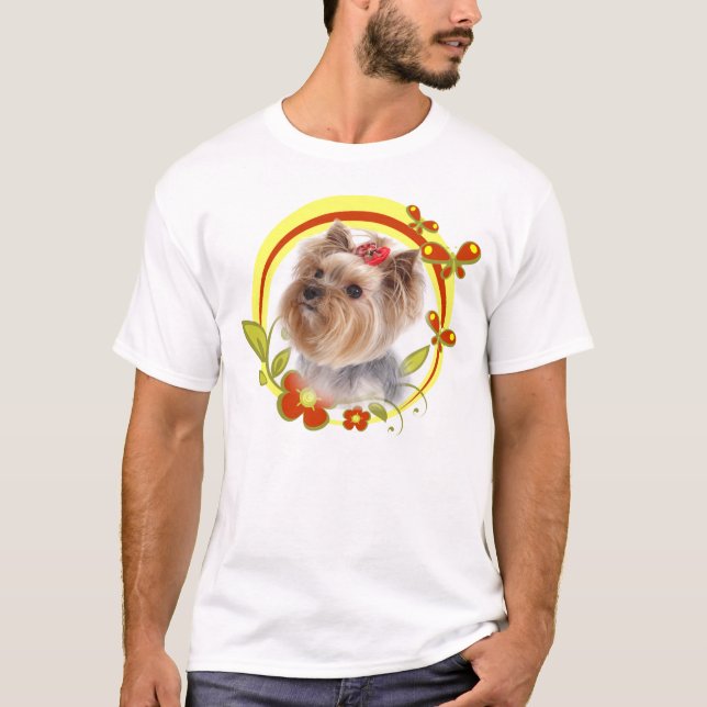 Camiseta Luz do sol de Yorkie (Frente)