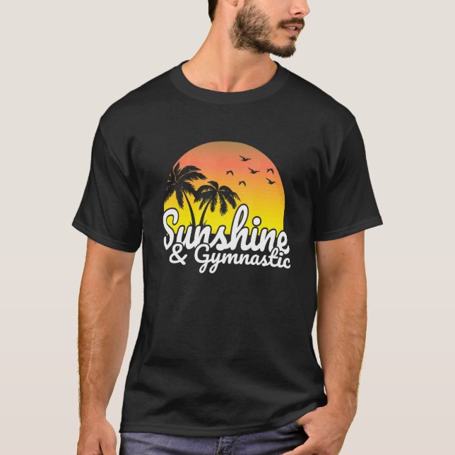 Camiseta Luz do Sol e Ginástica Acrobática Para motivação T (Frente)
