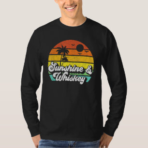 Camiseta Luz do Sol E Uísque Férias Retro Verão Citação M