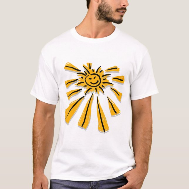 Camiseta Luz do sol feliz (Frente)
