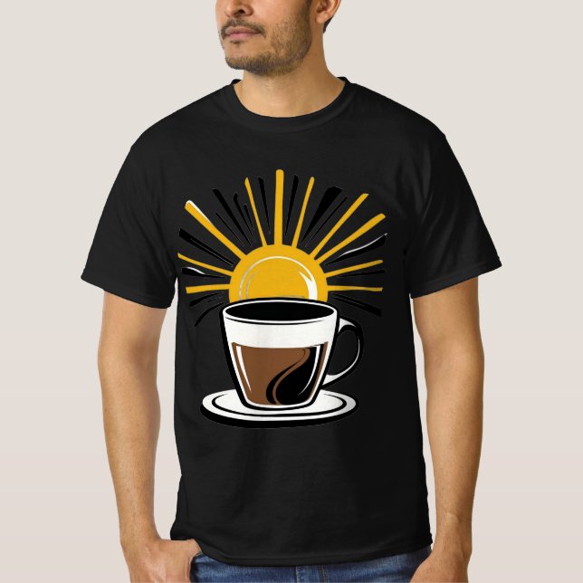 Camiseta "Luz do Sol Líquida": Energia da Manhã Ar (Frente)