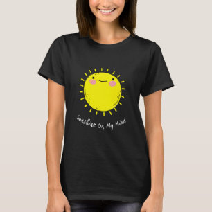 Camiseta Luz Do Sol Na Minha Mente Sorria Face Feliz Rosto 
