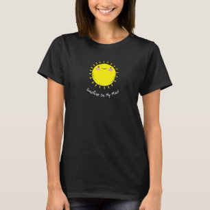 Camiseta Luz Do Sol Na Minha Mente Sorria Face Feliz Rosto