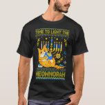 Camiseta Luz O Gato Judeu Meownorah Menorah Ugly Chanu<br><div class="desc">Luz O Gato Judeu Meownorah Menorah Ugly Chanukah 1</div>