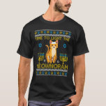 Camiseta Luz O Gato Judeu Meownorah Menorah Voou Feio<br><div class="desc">Luz O Gato Judeu Meownorah Menorah Sobre Ugly Chanukah</div>