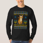 Camiseta Luz O Gato Judeu Meownorah Menorah Voou Feio<br><div class="desc">Luz O Gato Judeu Meownorah Menorah Sobre Ugly Chanukah</div>