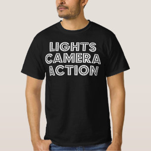 Camiseta Luz sobre a ação da câmera O diretor da equipe