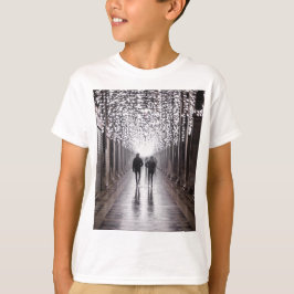 Camiseta Luz, sombras e simetria - sepia