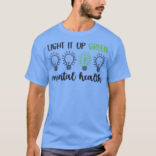 Camiseta Luz Verde Para Saúde Mental Saúde Mental