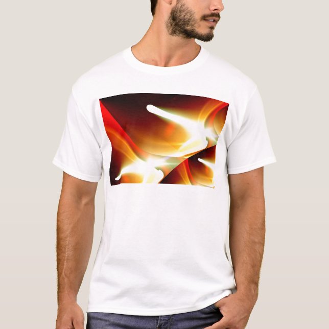 Camiseta Luzes - Abstrato moderno Sci-Fi (Frente)