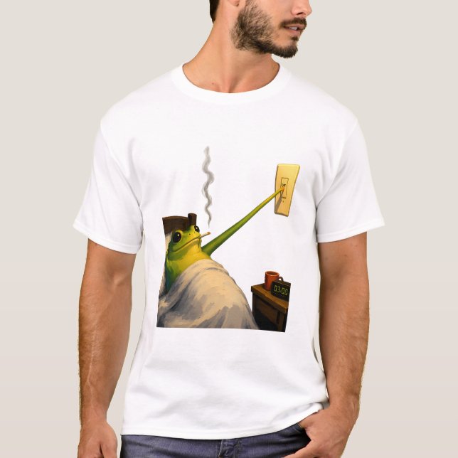 Camiseta Luzes Apagadas, Ainda Acordado (Frente)