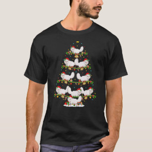 Camiseta Luzes Árvore de Natal Gato Persa Papai Noel Natal