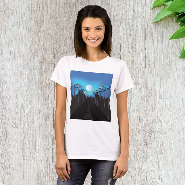 Camiseta Luzes da Rua e Lua (Criador carregado)