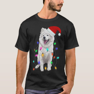 Camiseta Luzes de Árvore de Natal do Cânus Americano