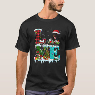 Camiseta Luzes de árvore de Natal do Pinscher Dobermann Cac