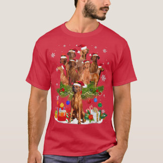 Camiseta Luzes de árvore de Natal do Redbone Coonhound cach