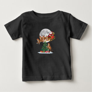 Camiseta Luzes de árvore de Natal Palhaço do Papai Noel mon