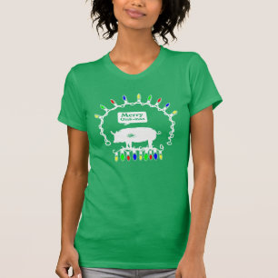 Camiseta Luzes De Corda Oink-Mas Da feliz