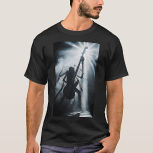 Camiseta Luzes de Estágio Baixista Aranha Misterio
