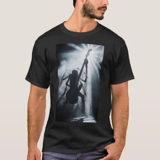Camiseta Luzes de Estágio Baixista Aranha Misterio