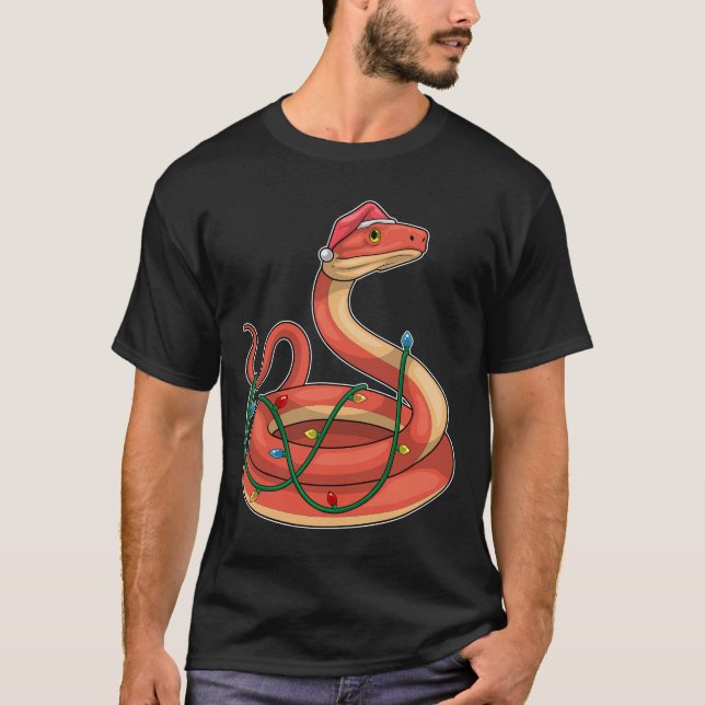 Camiseta Luzes de fada de Natal cobra (Frente)