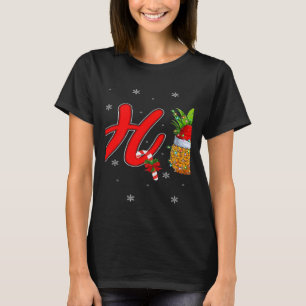 Camiseta Luzes de Natal Abacaxi Ho3 Ho Ho Ho Abacaxi Chris