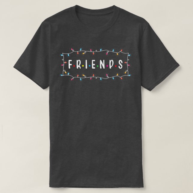 Camiseta Luzes de Natal Amigos (Frente do Design)
