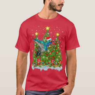 Camiseta Luzes de Natal Beija-flor Papai Noel Beija-flor Na