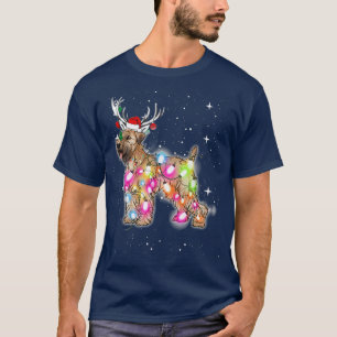 Camiseta Luzes de Natal Cachorro Mole Revestido Cachorro
