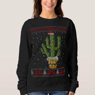 Camiseta Luzes de Natal Cactus Sobrevivem Engraçada Xmas Fe