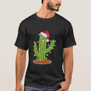 Camiseta Luzes de Natal Cactus Sobrevivem Engraçada Xmas Lo
