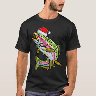 Camiseta Luzes de Natal Chapéu do Papai Noel Arco-íris Trut