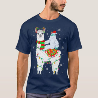 Camiseta Luzes de Natal de Amante Yeti Papai Noel Yati Mont
