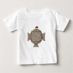 Camiseta Luzes de Natal de Estrela-do-Mar Brilhante Subaquá