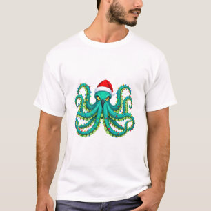 Camiseta Luzes de Natal de polvo brilhante para Oceano