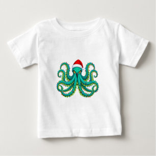 Camiseta Luzes de Natal de polvo brilhante para Oceano