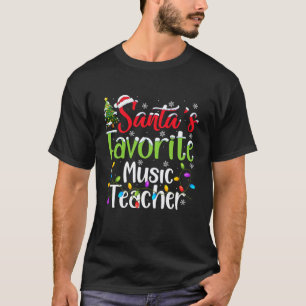 Camiseta Luzes de Natal do Professor de Música Favorito do