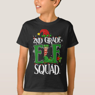 Camiseta Luzes de Natal do segundo de Grau Elf no Quadrado