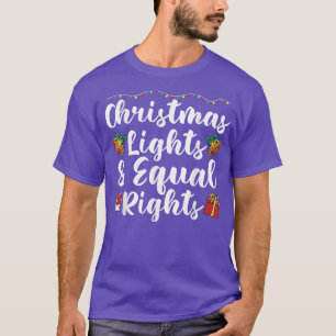 Camiseta Luzes de Natal e direitos iguais