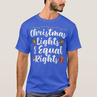 Camiseta Luzes de Natal e direitos iguais