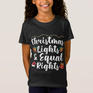 Camiseta Luzes de Natal e direitos iguais