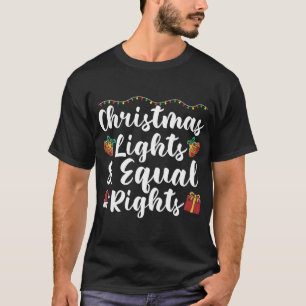 Camiseta Luzes de Natal e direitos iguais