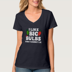 Camiseta Luzes de Natal engraçadas Eu gosto de grandes bola