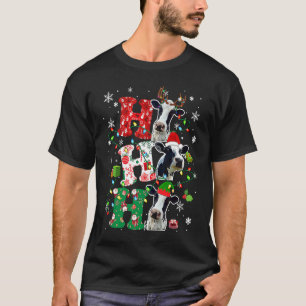 Camiseta Luzes de Natal Engraçadas Ho3 Papai Noel Elfo Rena