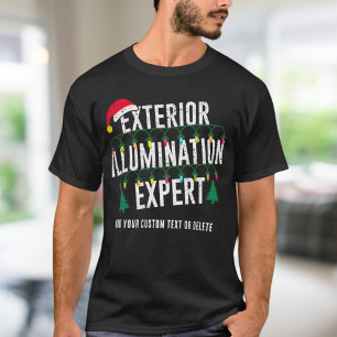 Camiseta Luzes de Natal Engraçadas Iluminação Exterior