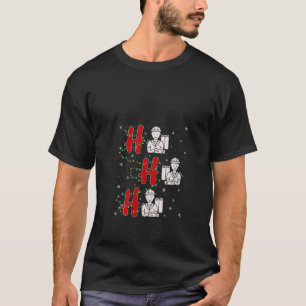 Camiseta Luzes de Natal femininas HO HO HO Arquiteto Piada