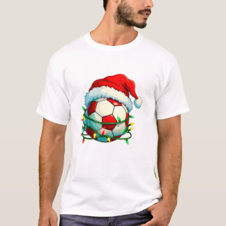 Camiseta Luzes de Natal Futebol Papai Noel
