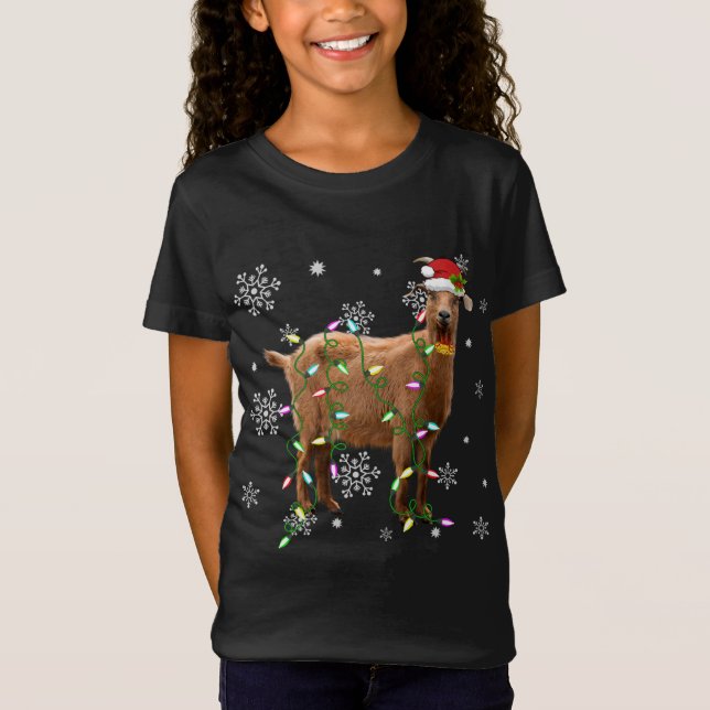Camiseta Luzes de Natal Intocam Lover Engraçado Santa Hat X (Frente)