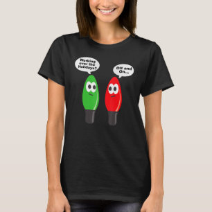 Camiseta Luzes De Natal Luz De Piada Funcionando Em Pu
